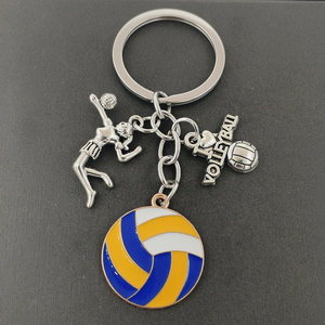 Llavero de Voleibol de Aleación QYS, Colgante 'I Love Volleyball', Anillo para Llaves Deportivo, Regalo para Atletas y Aficionados - Product Image 3