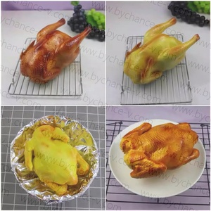 Realista falso <span class=keywords><strong>pollo</strong></span> asado <span class=keywords><strong>pollo</strong></span> crudo pavo para cocina restaurante Navidad Día de Acción de Gracias evento decoración pantalla - Product Image 5