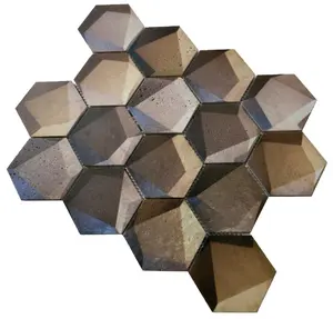 Novo design de parede e piso de mosaico em forma de hexágono para banheiro, cerâmica série S-SH73 para uso interior