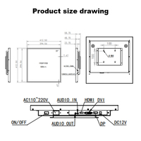 Écran tactile LCD carré de 17, 22 et 33 pouces, 1920x1920, à fixer au mur, pour affichage numérique et publicité en magasin