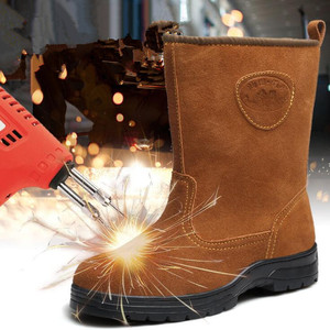 Outdoor Welding Safety Insurance Cotton <strong>Boots</strong> Men's Thick <strong>Winter</strong> Protective <strong>Work</strong> Labor Shoes - Product Image 5