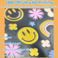 Autocollants DTF UV en feuille d'argent pour gobelets, motifs de dessins animés, pour acheteurs mondiaux, vente en gros OEM, impression par transfert PET