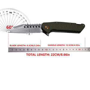 Manico personalizzato in alluminio nero all'ingrosso in acciaio inox tasca tattica all'aperto caccia campeggio sopravvivenza coltello pieghevole - Product Image 2