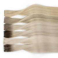 Extensions de cheveux Leshine Genius Weft de qualité supérieure, neuves, double trame, nouées à la main, pointes épaisses