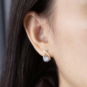 เครื่องประดับเมสซี่ MSE-928 ต่างหูเพชรทองคำขาว 18K สำหรับผู้หญิง - Product Image 2