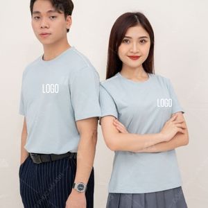 Service OEM T-shirt col rond vierge pour hommes T-shirt en coton et polyester T-shirt imprimé pour hommes et femmes Prix bon marché du Vietnam - Product Image 1