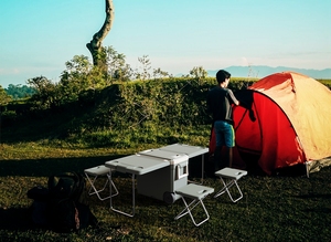 Hộp làm mát đa năng <span class=keywords><strong>32L</strong></span>, có bàn và ghế, dùng để làm mát cá, di động, ngoài trời - Product Image 6