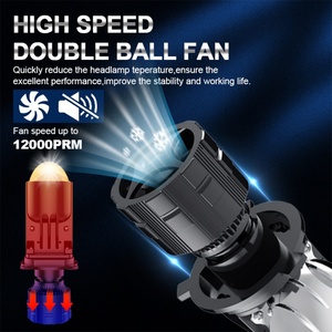 ระบบไฟส่องสว่างอัตโนมัติ A82 H4 โปรเจคเตอร์เลนส์หลอดไฟหน้า LED แบบเลนส์คู่ ไฟสปอร์ตไลท์ LED สำหรับยานพาหนะ หลอดไฟมอเตอร์ไซค์ H4 - Product Image 6