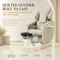 Fauteuil de pédicure spa de luxe en gros d'usine avec massage par pétrissage, personnalisable en métal et cuir, équipement professionnel
