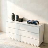 Armoire de rangement haute noire à 6 tiroirs, unité de rangement polyvalente autoportante, démontable, pour cuisine, garde-manger, salle de bain, pour la maison