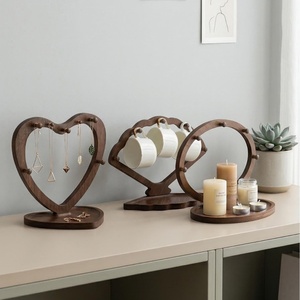 Présentoir <span class=keywords><strong>de</strong></span> rangement pour bijoux en bambou à un seul niveau, style nuage ovale en forme <span class=keywords><strong>de</strong></span> cœur, directement <span class=keywords><strong>de</strong></span> l'usine - Product Image 3