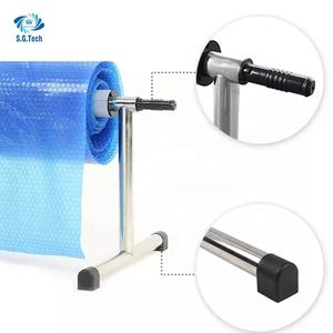 Portatile manuale bobina auto per piscina all'aperto gonfiabile PE copertura a bolle solari con telaio in acciaio - Product Image 2