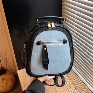 Bolso de mano para mujer, bolso de moda con empalme de colores en contraste, mochila ligera informal y sencilla de estilo coreano, bolso de mano texturizado de <span class=keywords><strong>alta</strong></span> <span class=keywords><strong>gama</strong></span> para mujer - Product Image 3