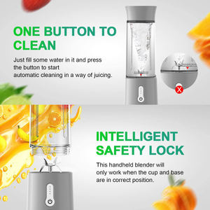 500ml BPA משלוח מיני חלבון לנער נייד בלנדר נטענת 4000mAh עם CE,ROHS - Product Image 3