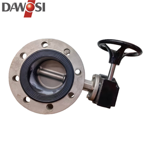 صمام فراشة يدوي احترافي D341-10 16P من الفولاذ المقاوم للصدأ، صمام فراشة مشفه، مقاسات DN50-600 - Product Image 2