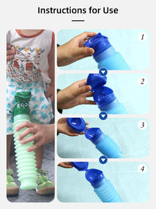 Urinario de emergencia, inodoro de bolsillo para hombres y mujeres, botellas de orina con tapa sellada, urinarios portátiles plegables para viajes de Camping - Product Image 3