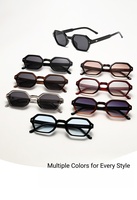 Lunettes de soleil hexagonales uniques avec détails rivetés, verres PC sculptés polyvalents de qualité supérieure pour les vacances à la plage