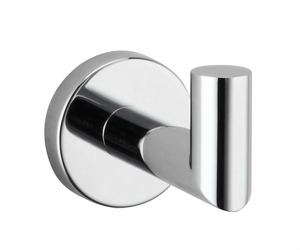 ตะขอแขวนเสื้อผ้าติดผนังแบบโมเดิร์นหรูหรา ผลิตจากโลหะผสมสังกะสีชุบโครเมียม แข็งแรง ทนทาน แบบเดี่ยว - Product Image 1