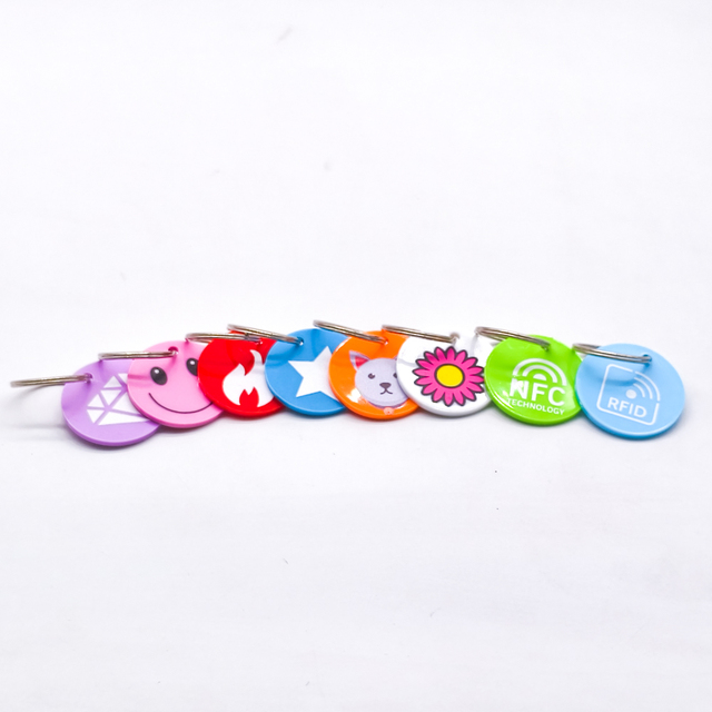Custom Smart Nfc Business Card with Chip Tag Keychains Social Media Epoxy Nfc Keychain Instagram