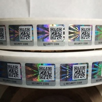 Autocollant d'hologramme de Code QR découpé à l'emporte-pièce personnalisé en PET recyclé de haute qualité étiquette holographique EAS RF étiquettes d'emballage en gros