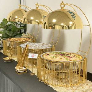 Set Perlengkapan Prasmanan Mewah Timur Tengah untuk Hotpot Ramadan, Penghangat Makanan, dan Hidangan Prasmanan - Product Image 1