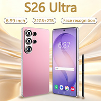 Smartphone S26 Ultra 5G Android 15 Écran 6,99 pouces Appareil photo 108MP Batterie 8000mAh 22Go+2To Double SIM Déverrouillage facial Téléphone portable polyvalent