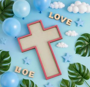 Personalized Baptism Cross Gift for Boys & Girls - Wooden <b>Christening</b> Keepsake with Sleep Prayer, Baby Dedication Present - Product Image 3