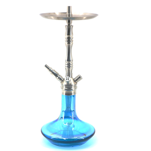 Factory Direct Wholesale Mix Color 50cm Stainless Steel Classic Glass Base <strong>Hookah</strong> Smoking Water <strong>Pipe</strong> for Bar Household Daily Use - Product Image 5