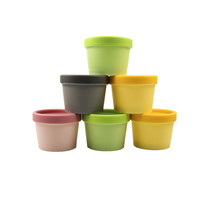 Récipients cosmétiques 50g 100g 200g de pot de crème glacée de pot de crème en plastique coloré écologique de pp