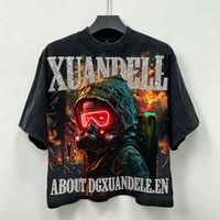 Camiseta de Verano de Algodón Grueso con Estampado de Diamantes de Imitación, Estilo Hip Hop Urbano, Oversize, Personalizada con Gráficos