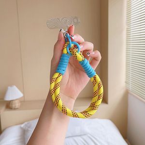Chống Mất Phổ Ngắn Dây Đeo Cổ Tay Với Bản Vá Nhãn Nylon Dệt Vòng Đeo Tay Màu Sắc Trường Hợp Điện Thoại Treo Dây Điện Thoại Di Động Dây Buộc - Product Image 3