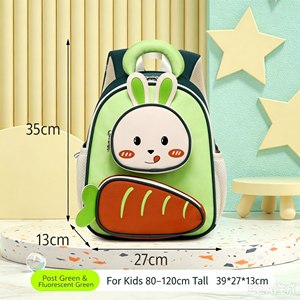 Cute Rabbit Kindergarten <b>Backpack</b> Kids School Bag Softback Bookbag for Preschool Students - Product Image 4