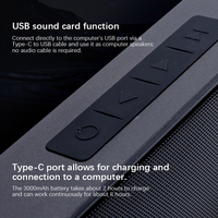 Altavoz Inalámbrico Impermeable IPX-5 V5.3, Subwoofer Portátil de Alta Potencia con Ranura para Tarjeta, Equipo de Sonido Recargable por USB-C