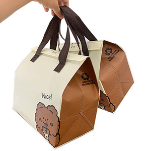Sac isotherme jetable recyclable non tissé avec doublure en aluminium, personnalisable avec logo, qualité alimentaire pour gâteaux - Product Image 5