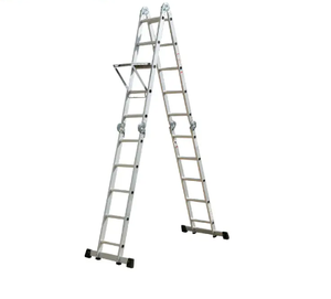 Scala Pieghevole <span class=keywords><strong>PULETE</strong></span> a 12 Gradini, 3,46m, Multifunzione in Alluminio ad Alta Resistenza, Capacità di Carico 150KG, Garanzia di 3 Anni - Product Image 1