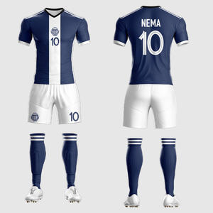 定制批发高品质足球服队服热转印100%涤纶足球服套装男士足球服 - Product Image 6