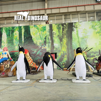 Modèles animatroniques de pingouins réalistes en fibre de verre - Étanches, résistants aux intempéries, taille réelle, pour centres commerciaux et parcs d'attractions en extérieur/intérieur