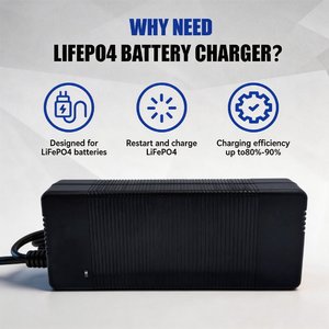Cargador de Batería GSP de 14.2V 10A LiFePO4 para Batería de Litio Hierro Fosfato de 12V, Carga AC-DC - Product Image 2