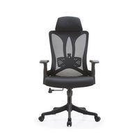 Chaise de bureau ergonomique à dossier haut en maille, avec appui-tête et accoudoirs réglables, pivotante et réglable en hauteur, vente en gros pour le bureau à domicile