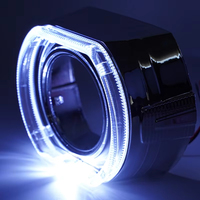 Feux avant IDISON BA30, derniers modèles, anneaux halo LED de 3 pouces, cache de protection pour lentille de projecteur, 12V, décoration pour voitures et SUV de style BMW