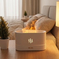 Meilleures ventes - Mini humidificateur DQ701 avec lumière LED chaude, diffuseur d'huiles essentielles, machine d'aromathérapie portable pour la maison, la chambre à coucher, le bureau