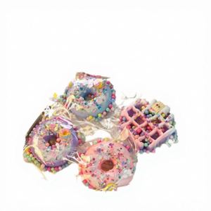 ของเล่นบีบซิลิโคนโมจิรูปโดนัทน่ารัก คุณภาพสูง ทำจาก TPR แบบวาฟเฟิล ช่วยผ่อนคลายมือและบรรเทาความเครียด - Product Image 1