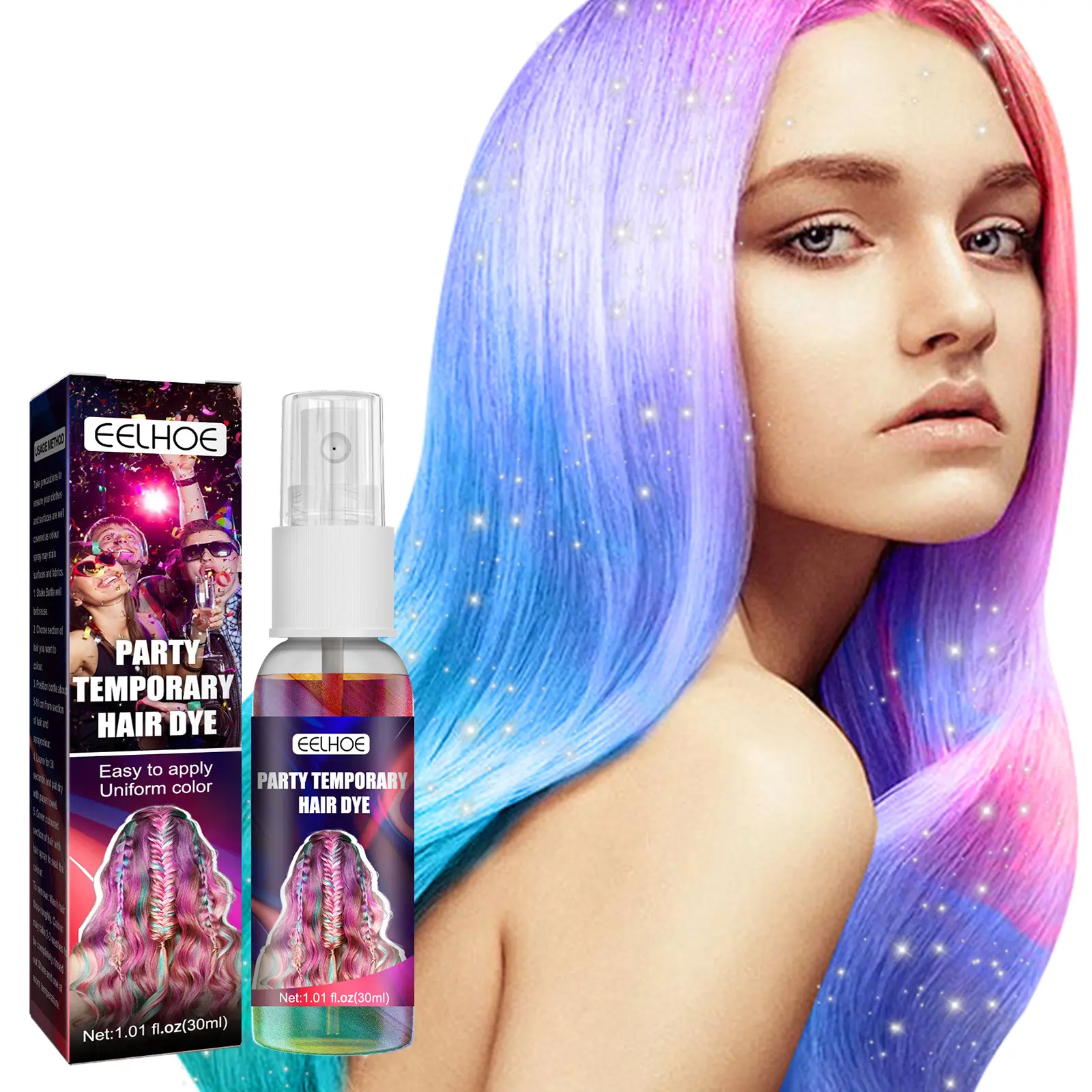 Ý tưởng mới salon tóc tạm thời phun màu nước dựa trên Thuốc nhuộm tóc với Airbrush