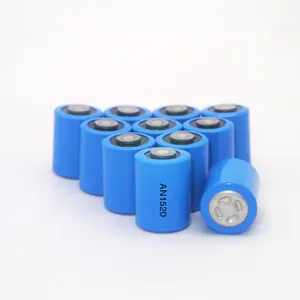 Bateria de detector de fumaça de baixa temperatura recarregável de lítio 3.7v 1520 130mAh bateria lipo cilíndrica recarregável