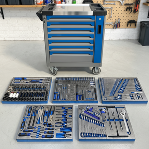 Coffret d'outils complet de réparation automobile en acier allié OEM de 413 pièces, jeu de clés à douilles combinées avec chariot à outils - Product Image 2