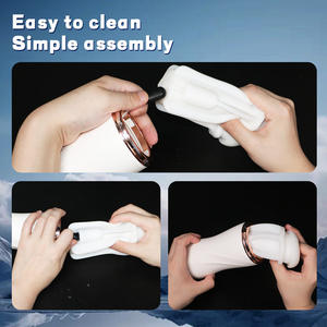 Minimalist tarzı uçak fincan erkekler titreşimli derin boğaz kelepçe 10 frekans titreşim erkek elektrikli otomatik Masturbator seks oyuncak - Product Image 4