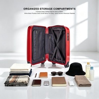 Valise personnalisable, durable et légère, certifiée TSA, avec roues silencieuses en TPE, anti-oxydation, testée 3000 fois, vente en gros directe usine