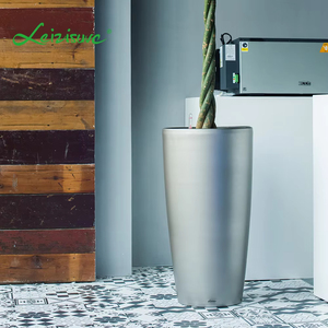 Hiện đại trong nhà ngoài trời nhựa Chậu hoa trồng xi lanh cao kích thước lớn phòng khách sàn vườn trang trí <span class=keywords><strong>container</strong></span> - Product Image 5