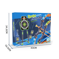 Kit de tir à l'arc pour enfants Chilomie Toys, pour les 3 ans et plus, arc lumineux, flèches souples en plastique, ventouses, carquois, sports de tir en plein air