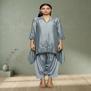 Kanya Libas Designer Linen Salwar Kameez for Women-Indian & <b>Pakistani</b> <b>Eid</b> Party Wear Traditional Outfit for Adults - Product Image 5